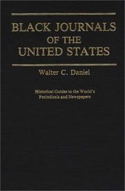 Cover of: Black journals of the United States by Walter C. Daniel