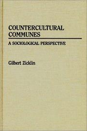 Cover of: Countercultural communes: a sociological perspective