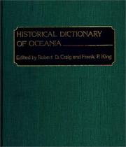 Cover of: Historical dictionary of Oceania