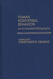 Cover of: Human nonverbal behavior: an annotated bibliography