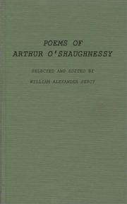 Cover of: Poems of Arthur O'Shaughnessy