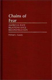 Cover of: Chains of fear by Michael J. Cassity