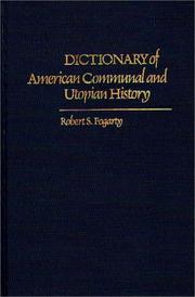 Cover of: Dictionary of American communal and utopian history