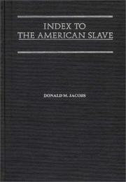 Cover of: Index to the American slave