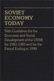 Cover of: Soviet economy today | 