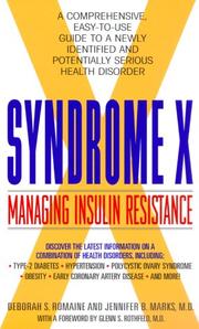 Cover of: Syndrome X: Managing Insulin Resistance