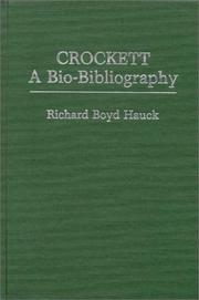 Cover of: Crockett, a bio-bibliography