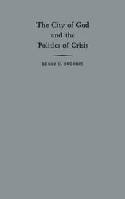 Cover of: The city of God and the politics of crisis