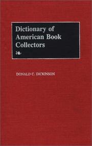 Cover of: Dictionary of American book collectors