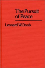 Cover of: pursuit of peace | Leonard William Doob
