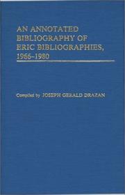 Cover of: An annotated bibliography of ERIC bibliographies, 1966-1980