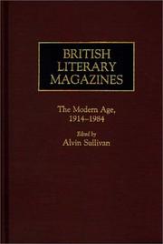 Cover of: British Literary Magazines by Alvin Sullivan