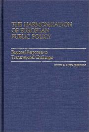 Cover of: The Harmonization of European public policy by Leon Hurwitz