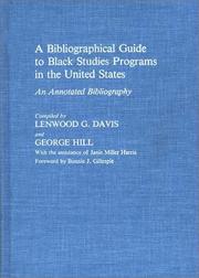 Cover of: A bibliographical guide to Black studies programs in the United States: an annotated bibliography