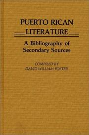 Cover of: Puerto Rican literature: a bibliography of secondary sources