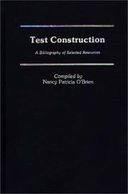 Cover of: Test construction: a bibliography of selected resources