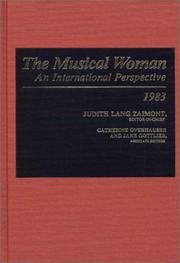 Cover of: The Musical Woman: An International Perspective Volume I: 1983 (The Musical Woman)