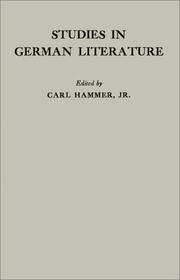 Studies in German literature by Carl Hammer