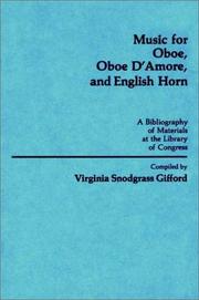 Music for oboe, oboe d'amore, and English horn by Virginia Snodgrass Gifford