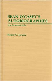 Cover of: Sean O'Casey's autobiographies: an annotated index