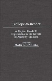 Trollope-To-Reader by Mary L. Daniels
