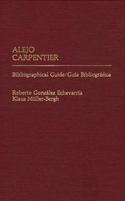 Cover of: Alejo Carpentier: bibliographical guide