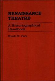 Cover of: Renaissance theatre: a historiographical handbook