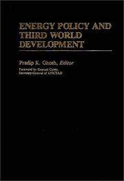 Cover of: Energy policy and Third World development