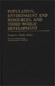 Cover of: Population, Environment and Resources, and Third World Development: (International Development Resource Books)