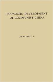 Economic Development of Communist China by Cho-Ming Li
