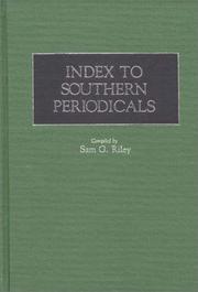 Cover of: Index to Southern periodicals