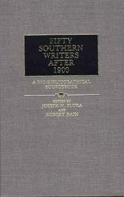 Cover of: Fifty Southern Writers After 1900: A Bio-Bibliographical Sourcebook