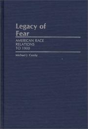 Cover of: Legacy of fear | Michael J. Cassity