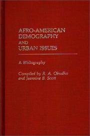 Cover of: Afro-American demography and urban issues: a bibliography