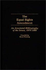 Cover of: The Equal Rights Amendment by Renee Feinberg