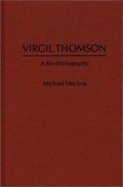 Cover of: Virgil Thomson by Michael Meckna