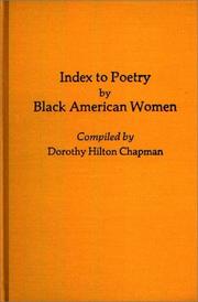 Cover of: Index to poetry by Black American women