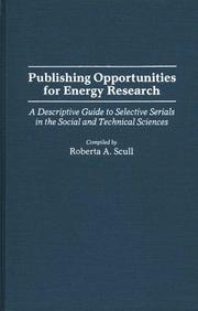 Cover of: Publishing opportunities for energy research: a descriptive guide to selective serials in the social and technical sciences