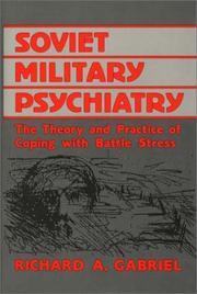 Cover of: Soviet military psychiatry by Richard A. Gabriel