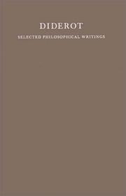 Cover of: Selected philosophical writings by Denis Diderot