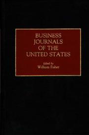 Cover of: Business journals of the United States by edited by William Fisher.