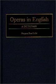 Cover of: Operas in English: a dictionary