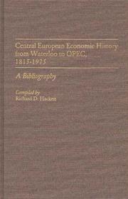 Cover of: Central European economic history from Waterloo to OPEC, 1815-1975: a bibliography