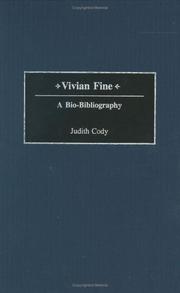 Cover of: Vivian Fine: A Bio-Bibliography (Bio-Bibliographies in Music)