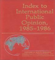Cover of: Index to International Public Opinion, 1985-1986 (Index to International Public Opinion) by 