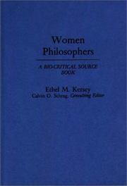 Cover of: Women philosophers by Ethel M. Kersey