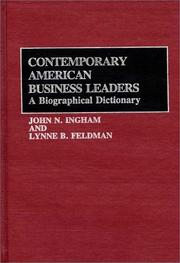 Cover of: Contemporary American business leaders | John N. Ingham