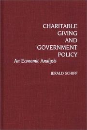 Cover of: Charitable giving and government policy: an economic analysis