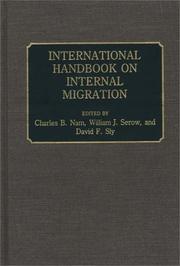 Cover of: International handbook on internal migration