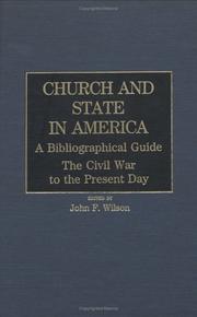 Cover of: Church and state in America by John F. Wilson